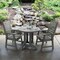 Highwood Usa Weatherly 3pc Round Outdoor Patio Furniture Dining Set AD-DNW36-CGE - alternate 3